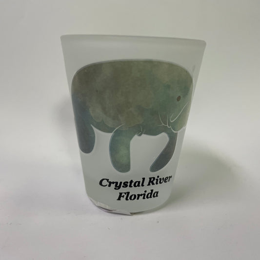 Frosted Manatee Shot Glass