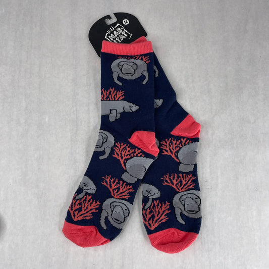 Coral Manatee Knit Sock