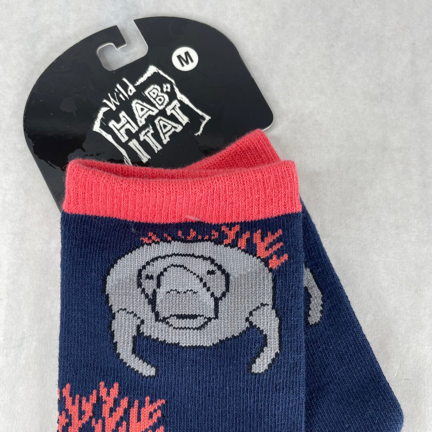 Coral Manatee Knit Sock